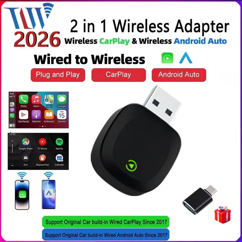 Wifi Smart Plug - TrolinkTek Bezprzewodowy Adapter CarPlay Android 2026