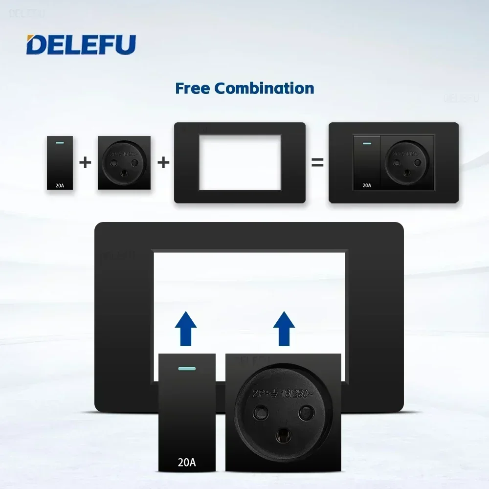 DELEFU Black Retardant PC Isra – Smart Light Switch Wifi recenzja i cena