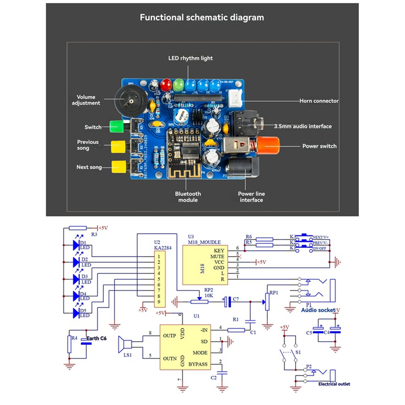 Zestaw DIY Głośnika Bluetooth  – Electronics Project Kit recenzja i cena