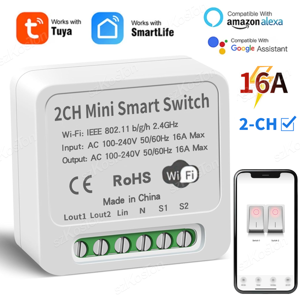 16A Tuya WiFi Smart Switch Mod – Smart Light Switch Wifi recenzja i cena